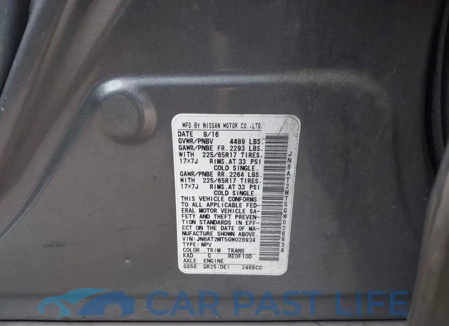 JN8AT2MT5GW028934# 9