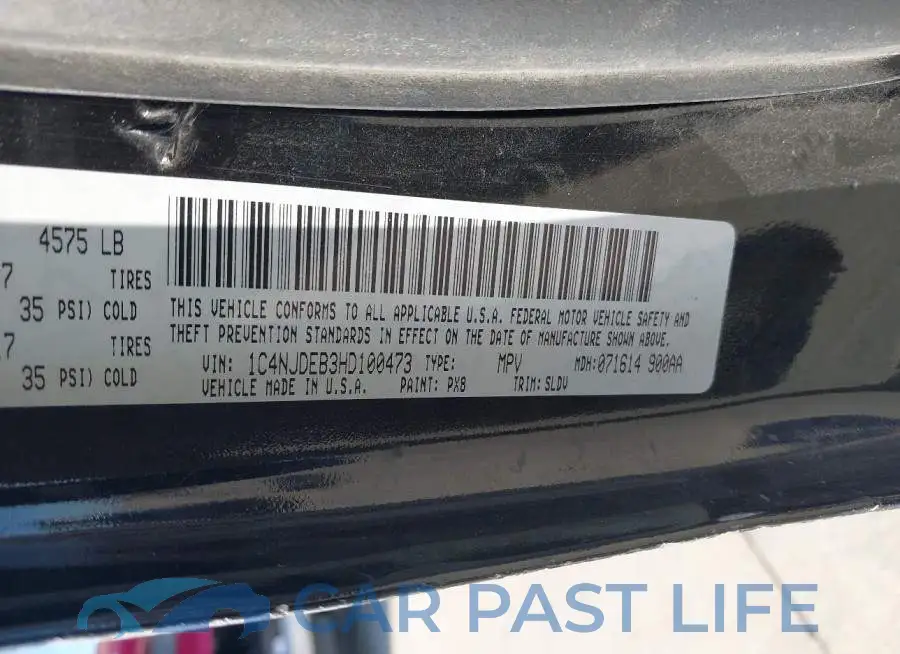 1C4NJDEB3HD100473# 9
