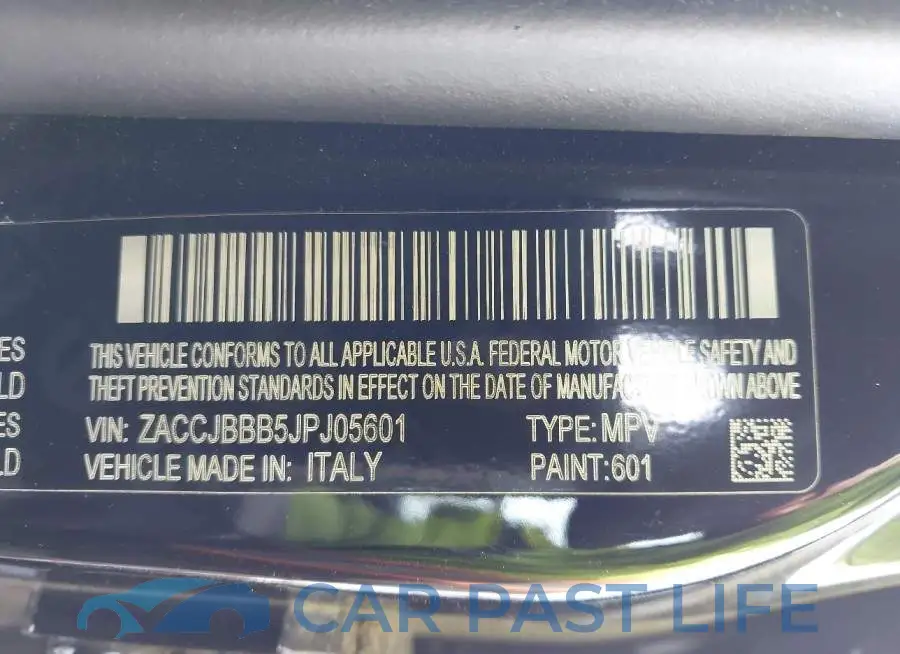 ZACCJBBB5JPJ05601# 9