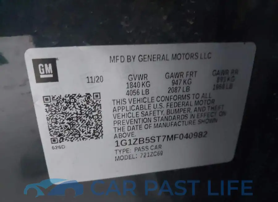 1G1ZB5ST7MF040982# 9