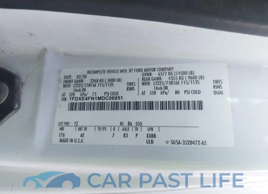 1FDXE4FN1MDC06951# 8