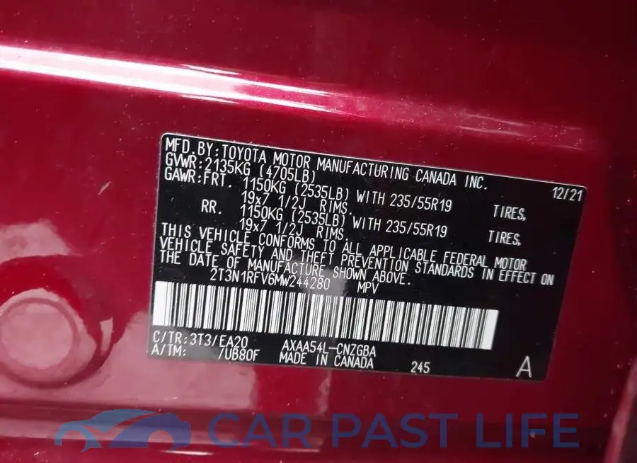 2T3N1RFV6MW244280# 9