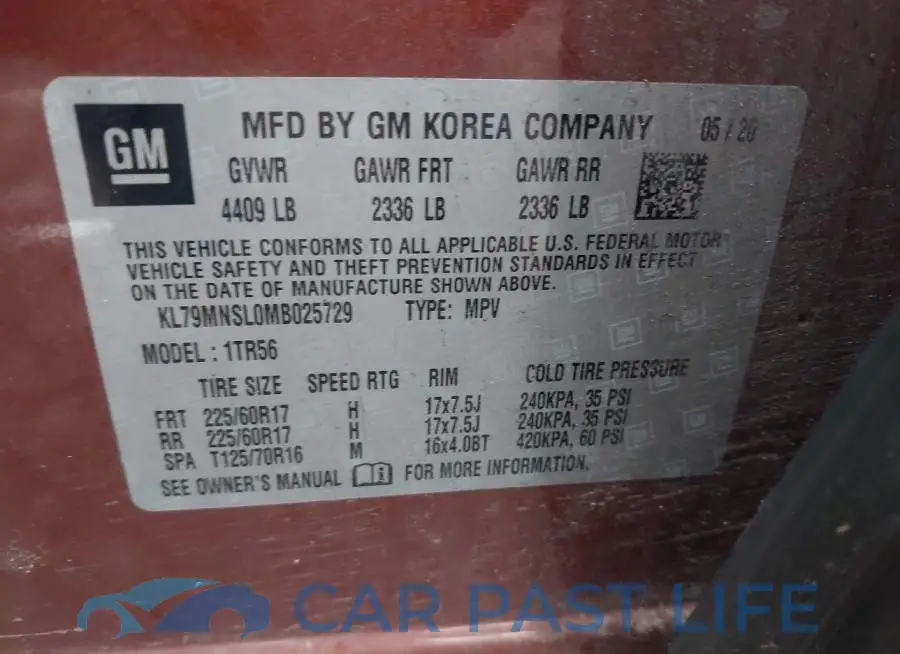 KL79MNSL0MB025729# 9