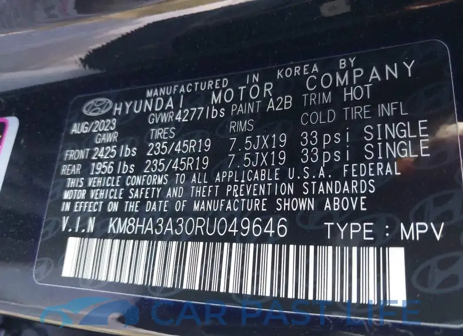 KM8HA3A30RU049646# 9