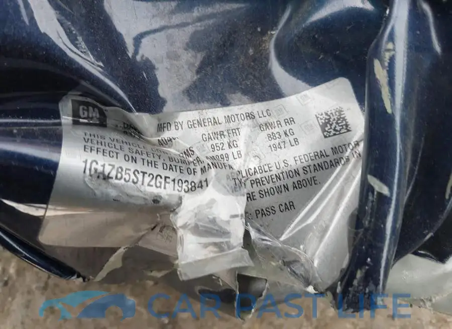 1G1ZB5ST2GF193841# 9