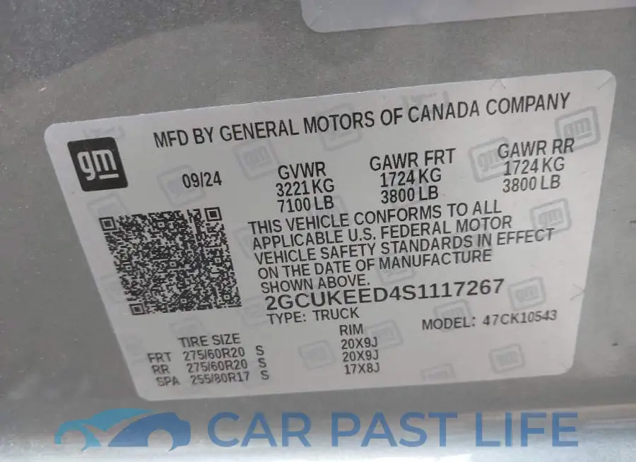 2GCUKEED4S1117267# 9