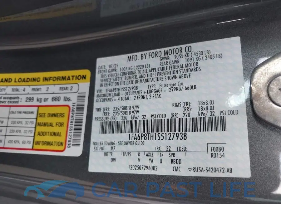 1FA6P8TH1S5127938# 9