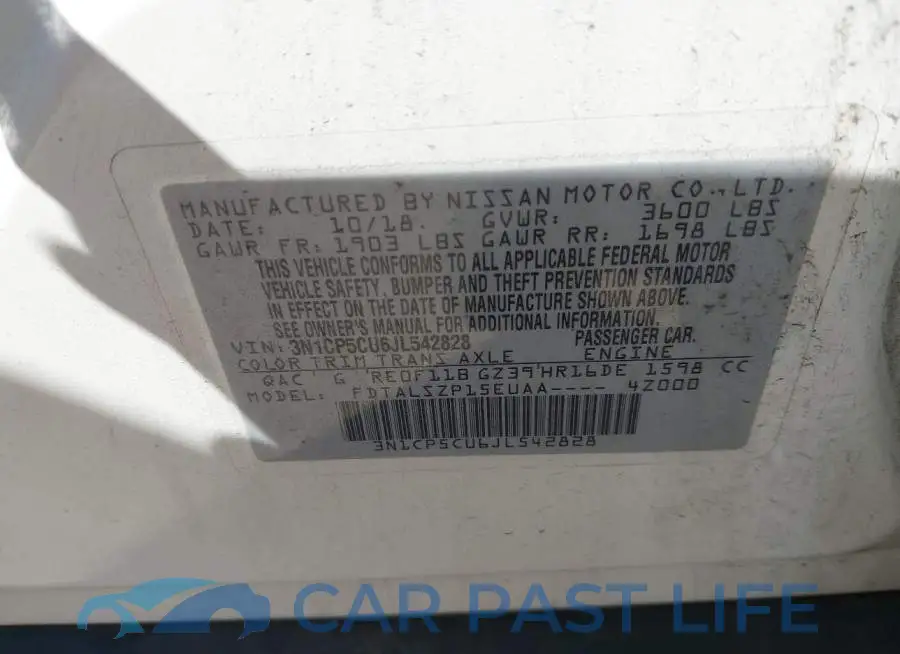 3N1CP5CU6JL542828# 9