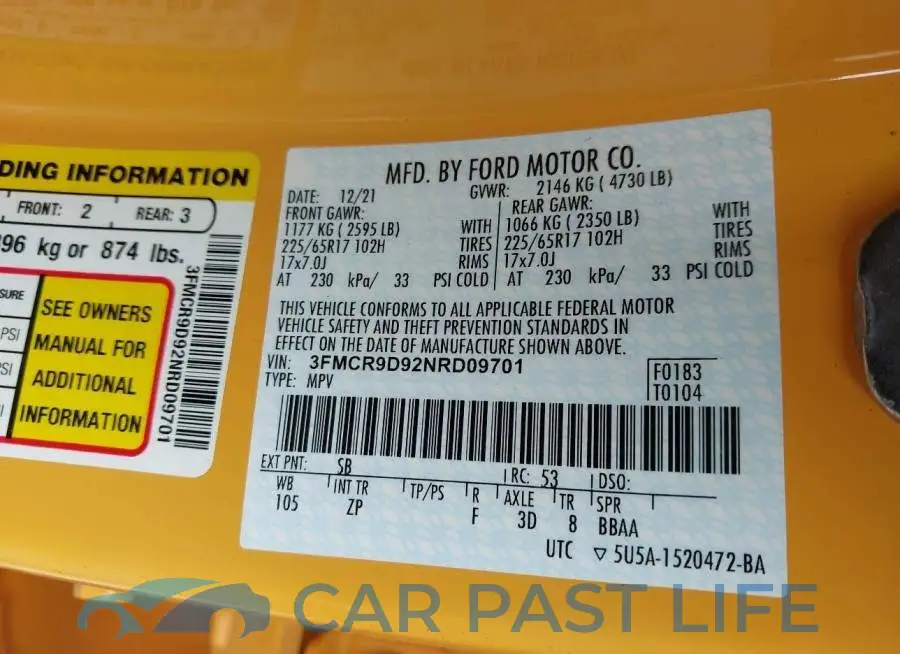 3FMCR9D92NRD09701# 9