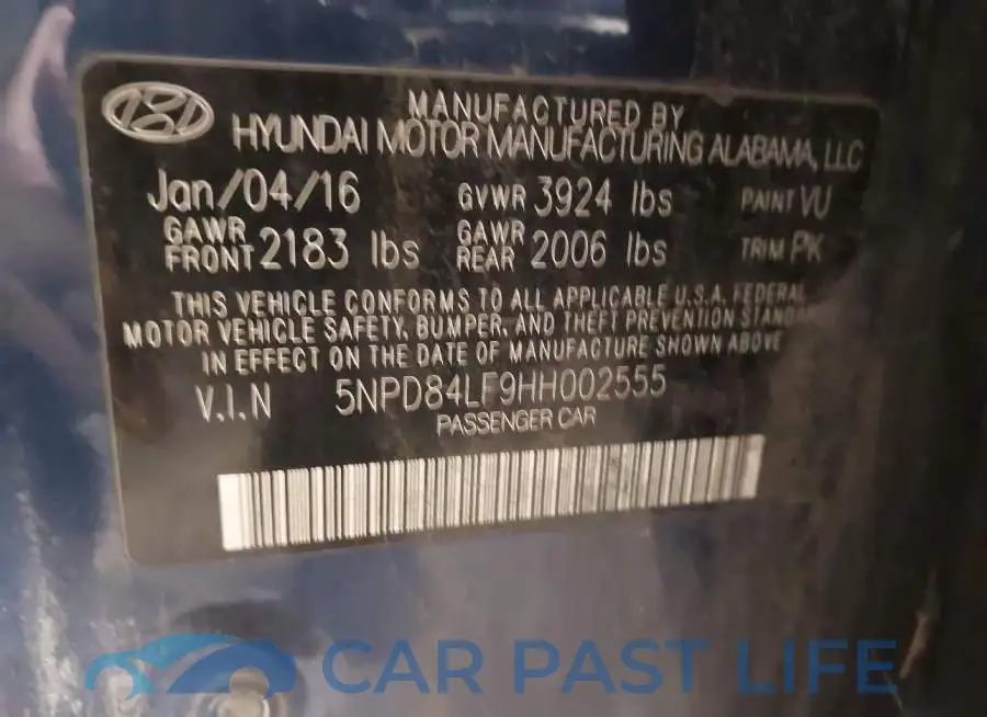 5NPD84LF9HH002555# 9