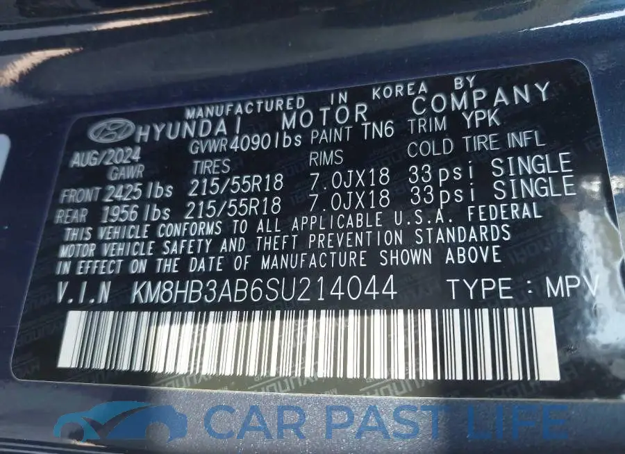 KM8HB3AB6SU214044# 9