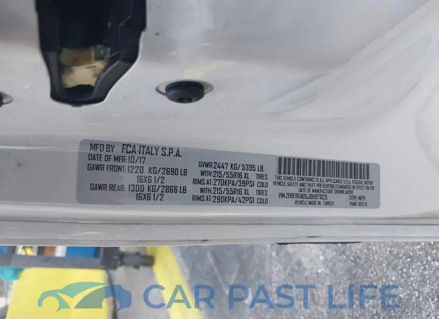 ZFBERFAB5J6H97025# 9