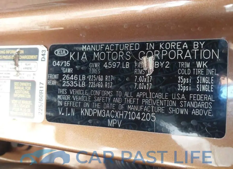 KNDPM3ACXH7104205# 9