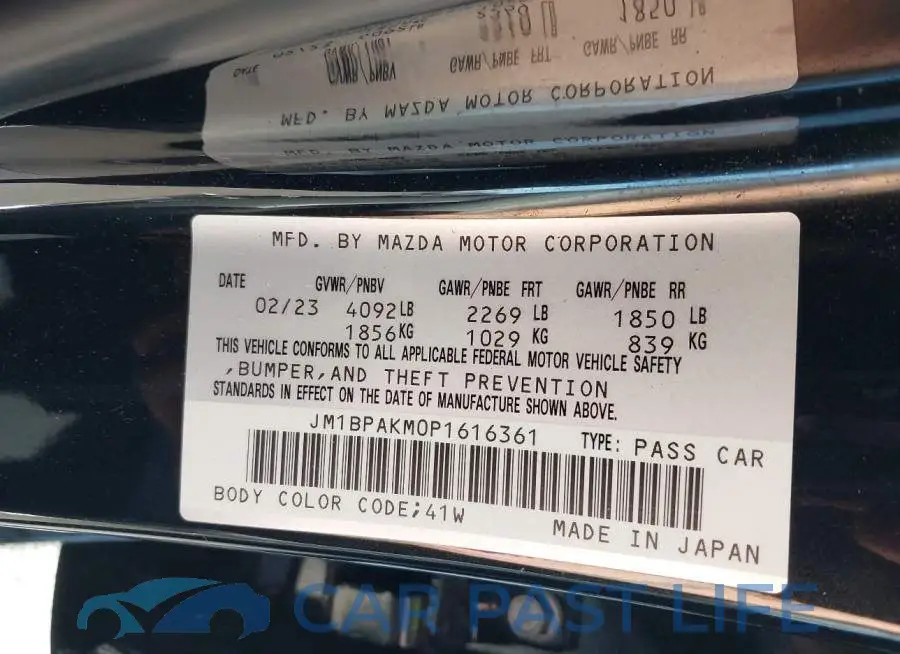 JM1BPAKM0P1616361# 9