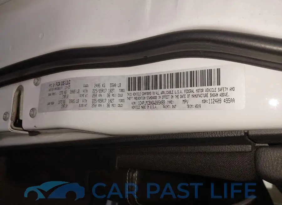 1C4PJMCBXGW205493# 9