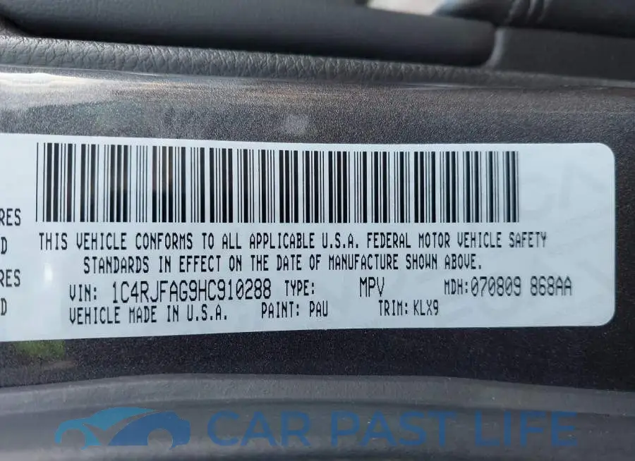 1C4RJFAG9HC910288# 9