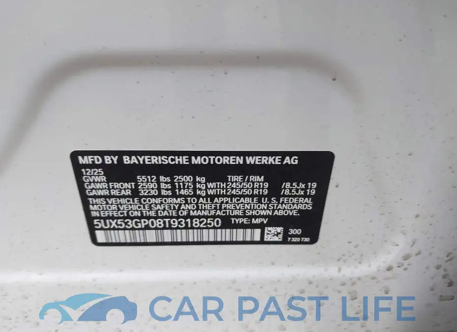 5UX53GP08T9318250# 9