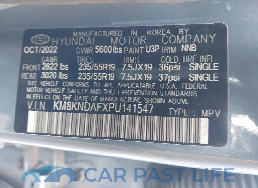 KM8KNDAFXPU141547# 9