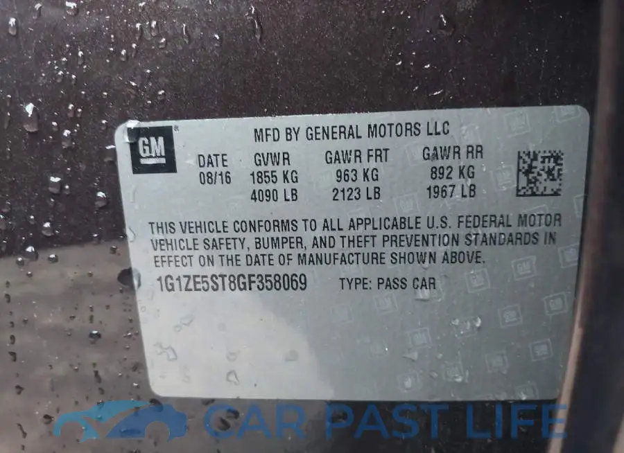 1G1ZE5ST8GF358069# 9