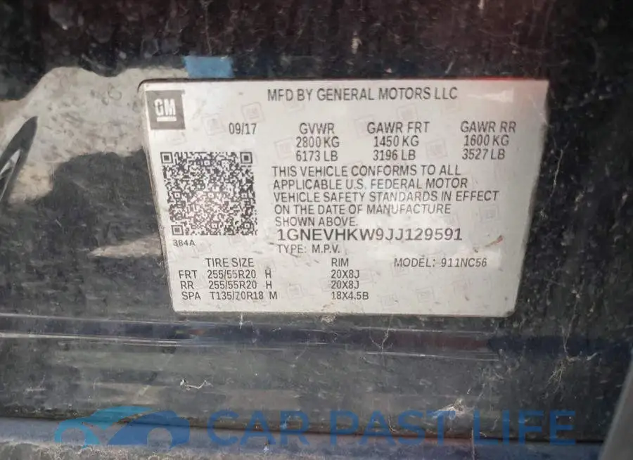 1GNEVHKW9JJ129591# 9