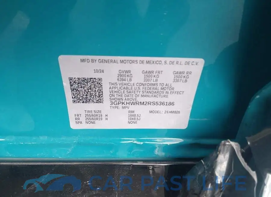 3GPKHWRM2RS536186# 9