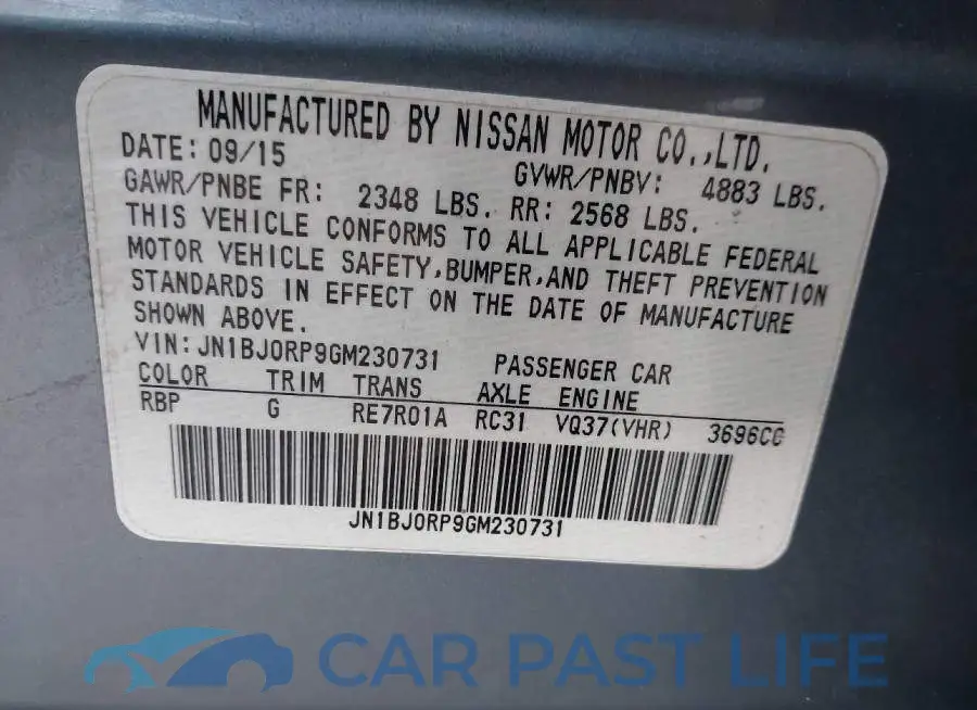 JN1BJ0RP9GM230731# 9