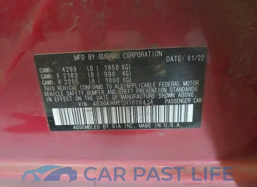 4S3GKAM65N3606414# 9
