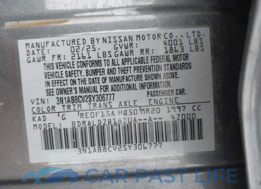3N1AB8CV2SY306777# 9