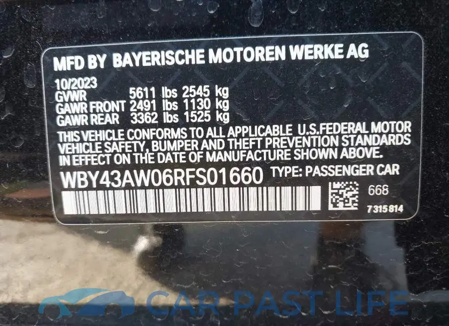 WBY43AW06RFS01660# 9
