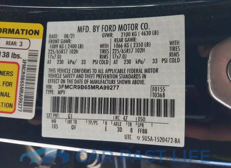 3FMCR9B65MRA99277# 9