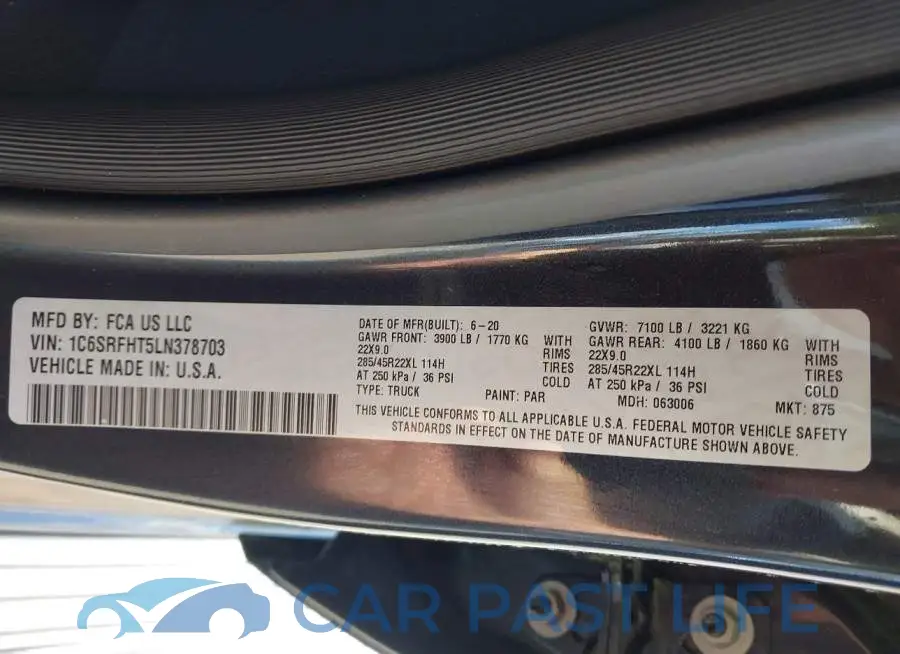 1C6SRFHT5LN378703# 9