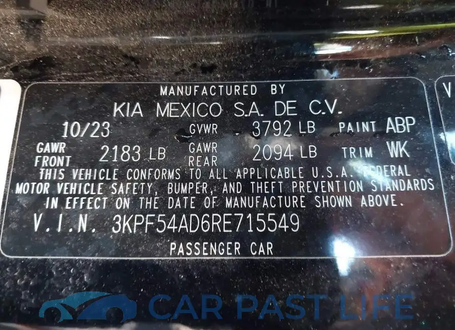 3KPF54AD6RE715549# 9