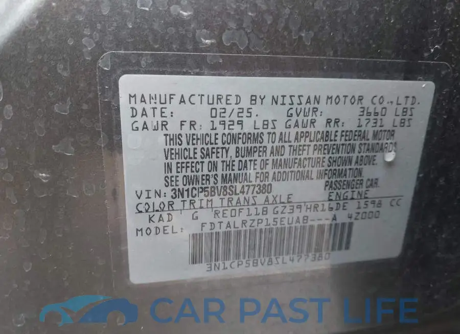 3N1CP5BV8SL477380# 9