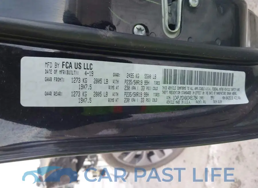 1C4PJMDX6KD451794# 9