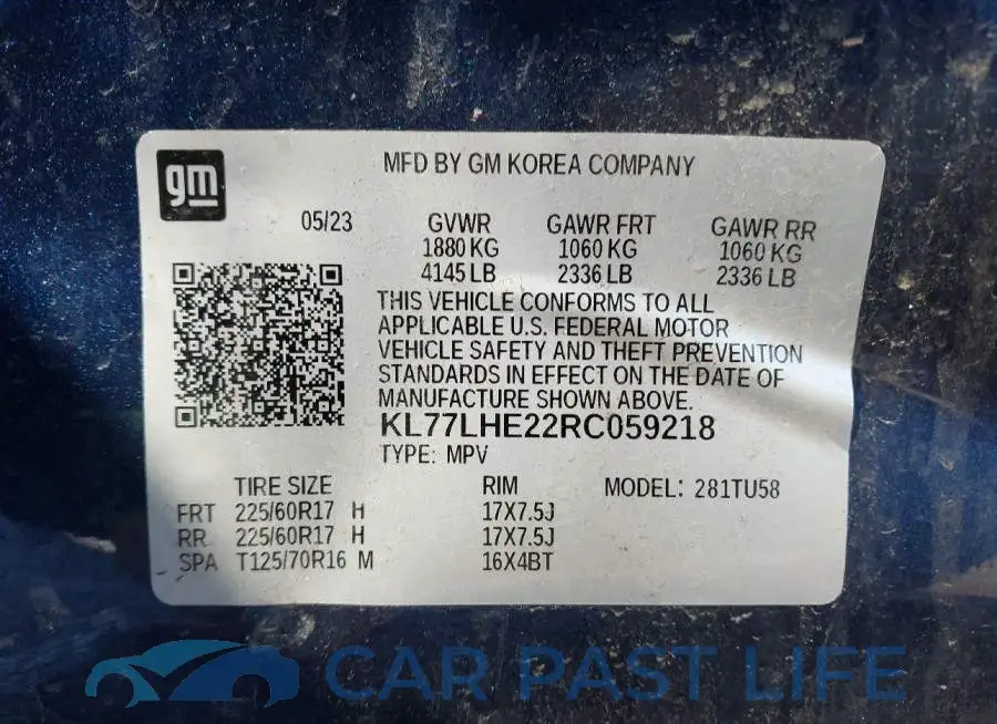 KL77LHE22RC059218# 9