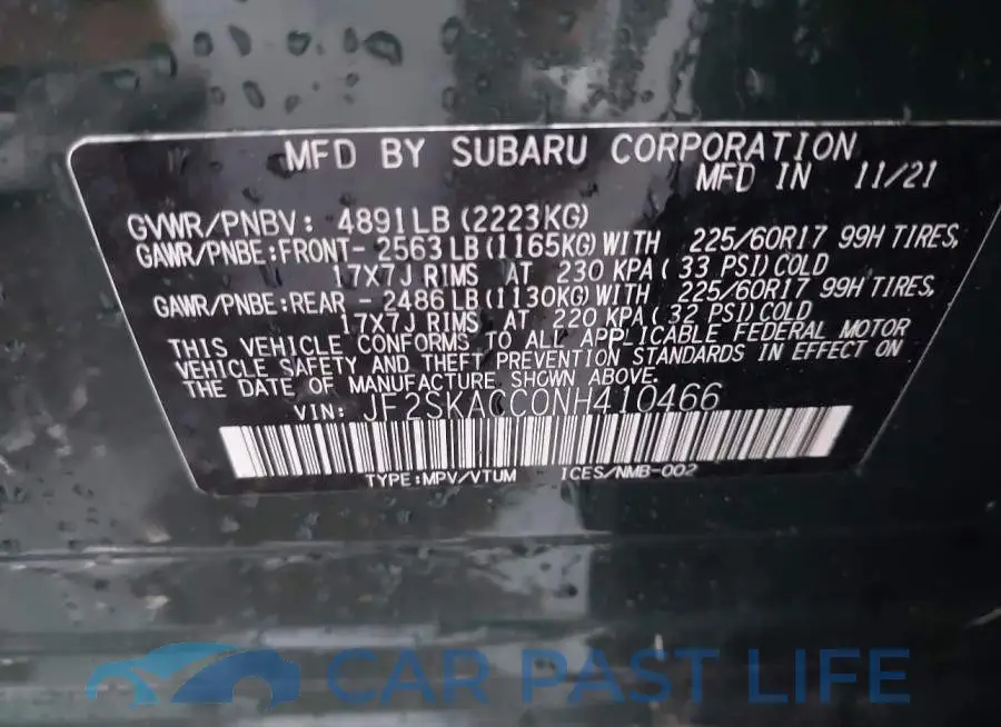 JF2SKACC0NH410466# 9