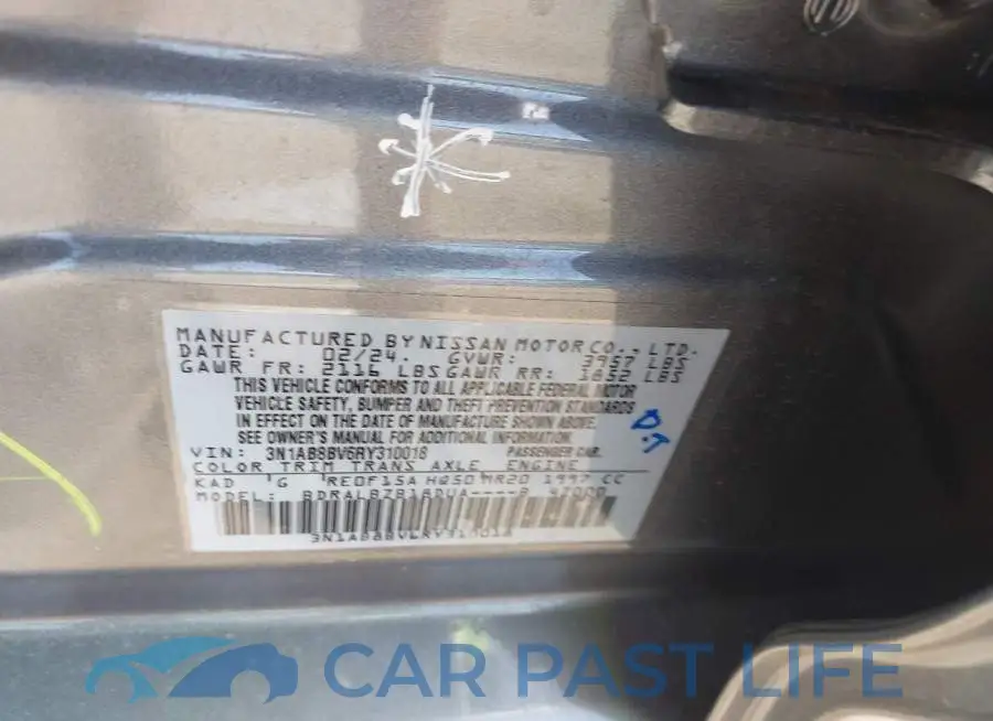 3N1AB8BV6RY310018# 9