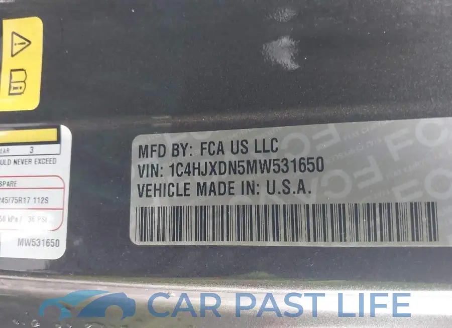 1C4HJXDN5MW531650# 9