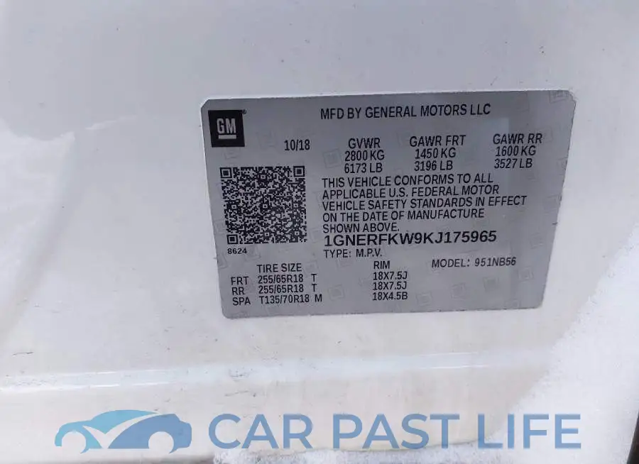 1GNERFKW9KJ175965# 9