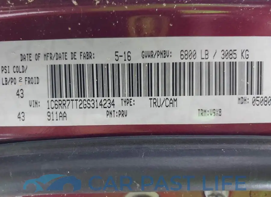 1C6RR7TT2GS314234# 9