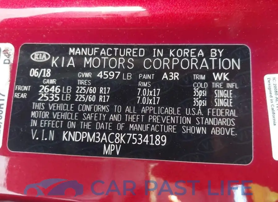 KNDPM3AC8K7534189# 9