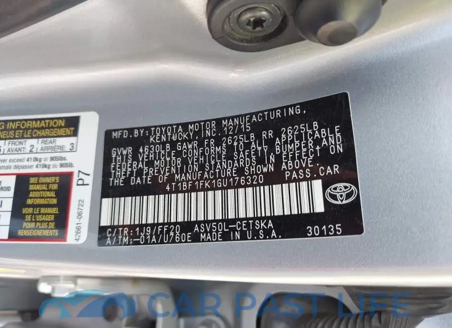 4T1BF1FK1GU176320# 8