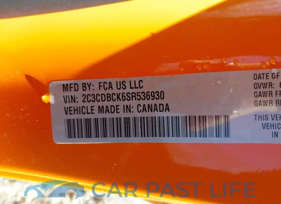 2C3CDBCK6SR536930# 9