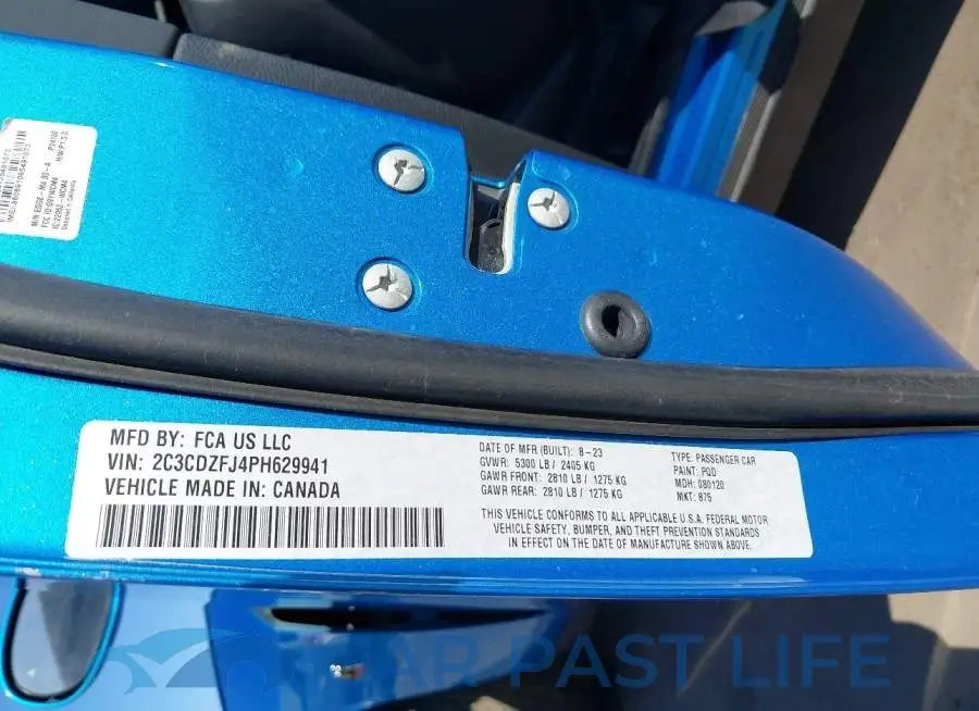 2C3CDZFJ4PH629941# 9