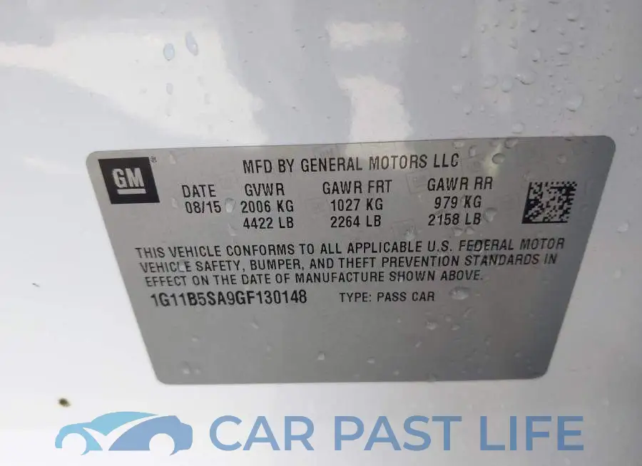 1G11B5SA9GF130148# 9