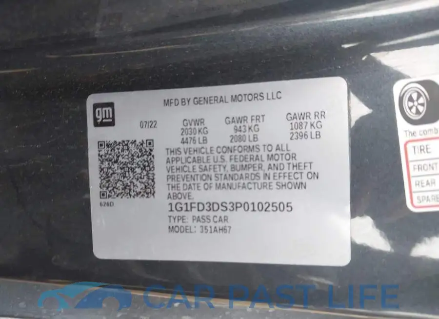 1G1FD3DS3P0102505# 9