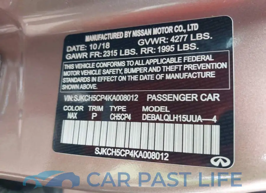 SJKCH5CP4KA008012# 9