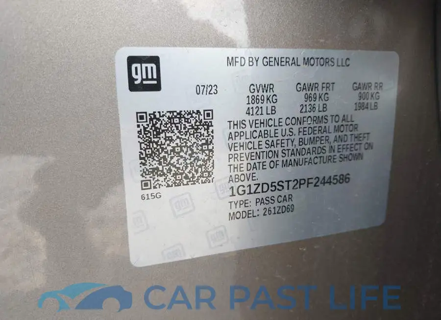 1G1ZD5ST2PF244586# 9