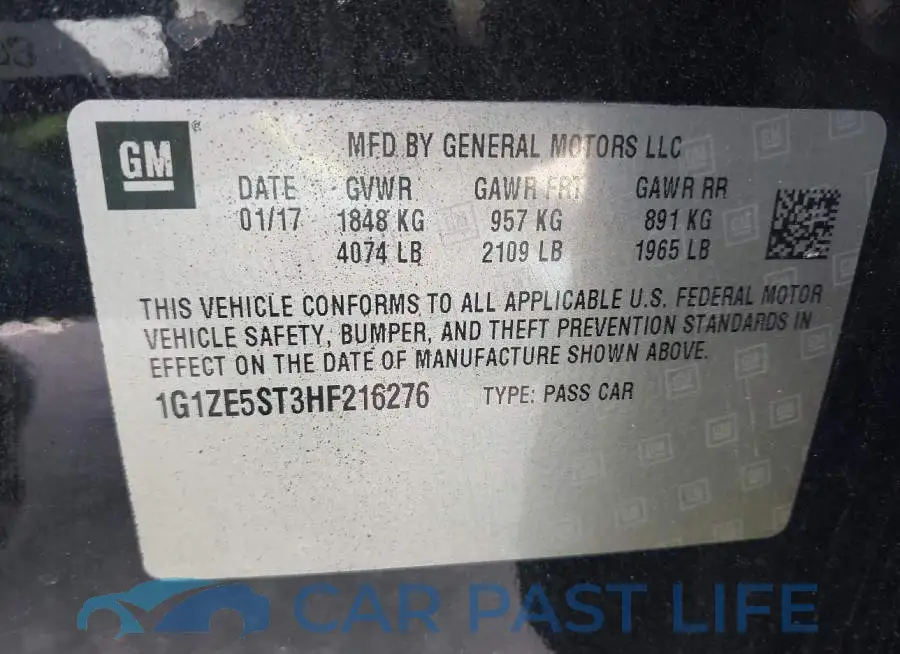 1G1ZE5ST3HF216276# 9