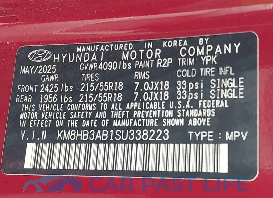KM8HB3AB1SU338223# 9